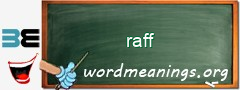 WordMeaning blackboard for raff